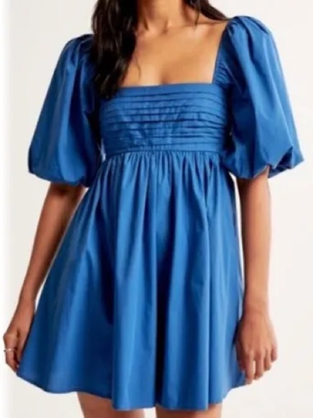 Abercrombie & Fitch Emerson Poplin Puff Sleeve Mini Dress, Size XSP